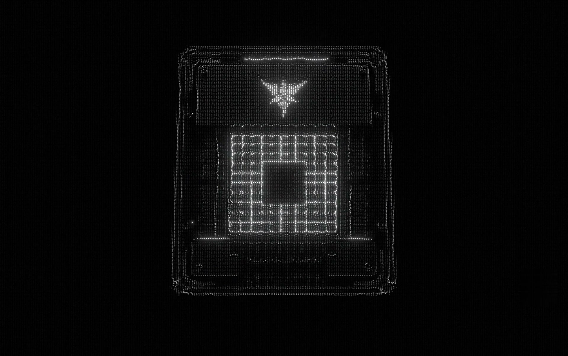 Photonic SLOW processor concept drawn in points of light
